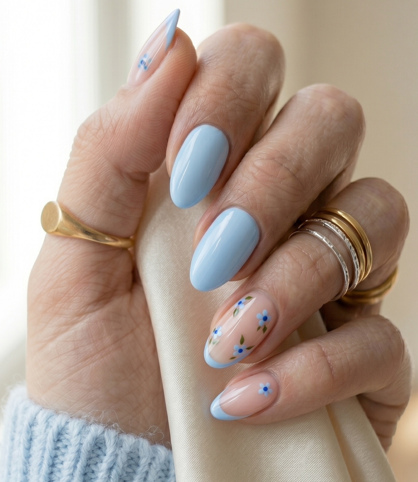 Blaue Nageldesigns